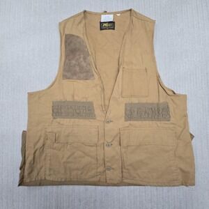 Vintage Kmart Vest Mens XL Brown Canvas Gamebag Hunting Shell Loops Outdoor